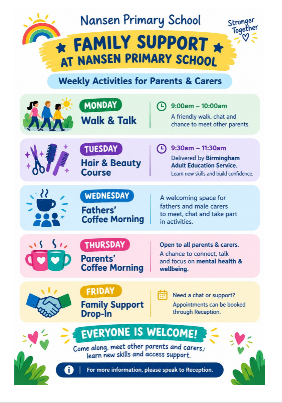 Family Support Weekly Activities